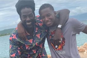 Buju Banton with his son Miles Myrie
