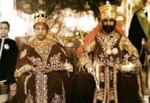 El aniversario 95 de la “Coronazion” de Haile Selassie y Empress Menen La coronación de Haile Selassie I, y Menen Asfaw en 1930.