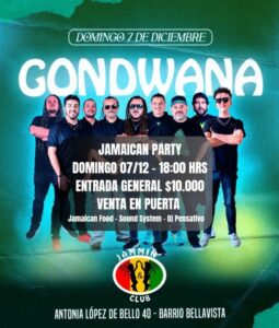Gondwana vuelve al Jammin' el 7 de diciembre